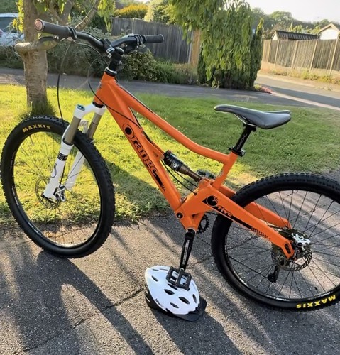 Orange mountain bike - orange,